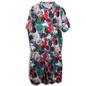 Man Romper Romphim Size XL Tropical Print